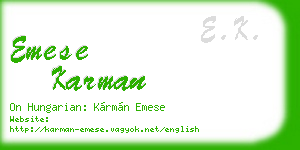 emese karman business card